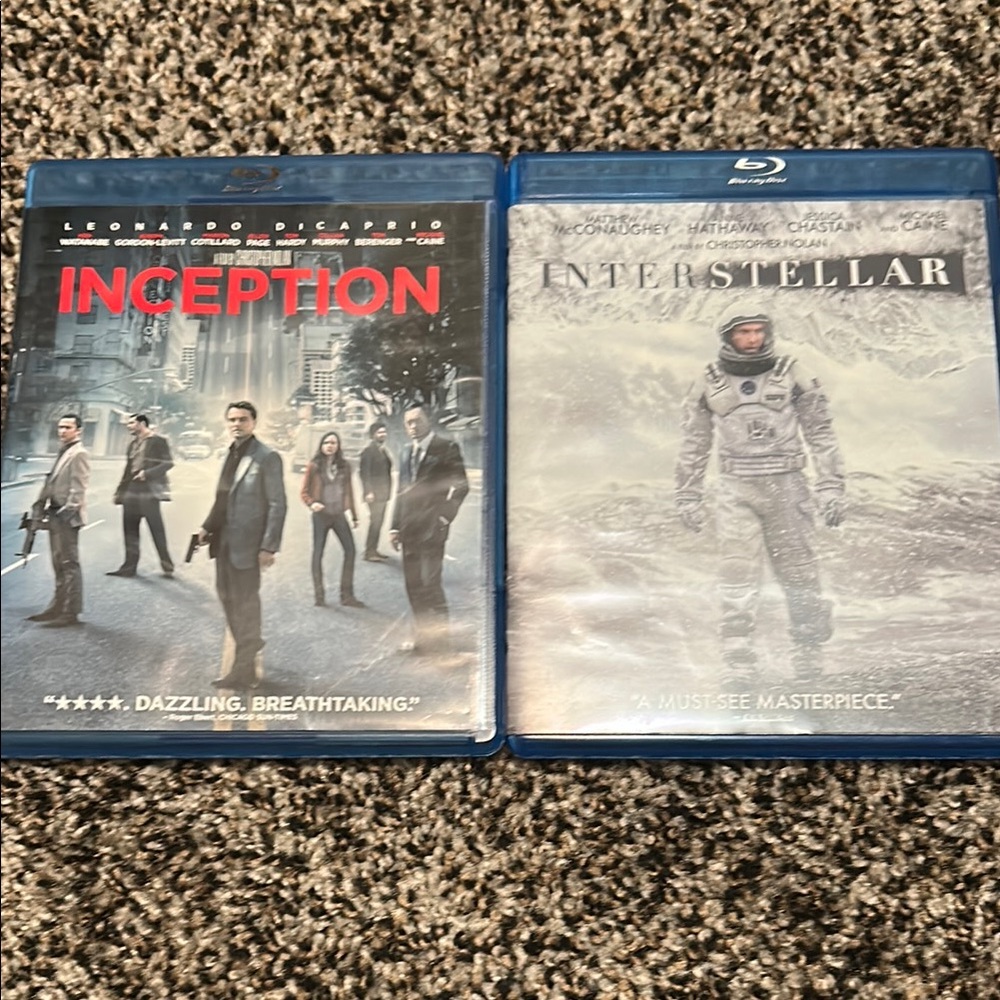 Inception and Interstellar Blu-ray Christopher Nolan Double Feature